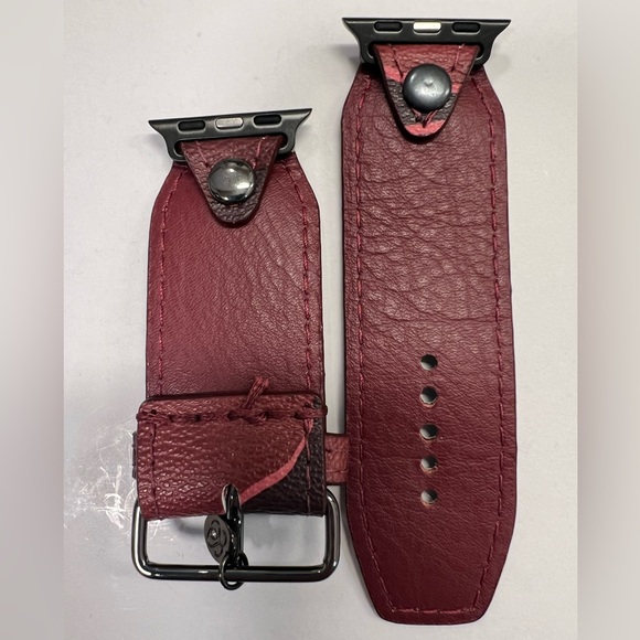 Coach Burgundy Camo Spark*l band for Apple Watch - Picture 5 of 5